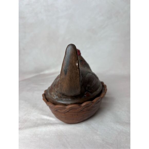 Vintage Hen on Nest Painted Ceramic 1970s - Picture 5 of 10